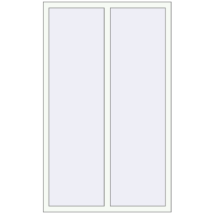 Металопластикове вікно 1100x1800 мм Двостулкове (комплектація: Преміум). Вид зсередини Купити Вікна 1100x1800 мм REHAU Euro 60