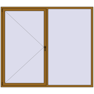 Купити Вікна 2300x2000 мм REHAU Euro 60 LIGHT_OAK з двох сторін