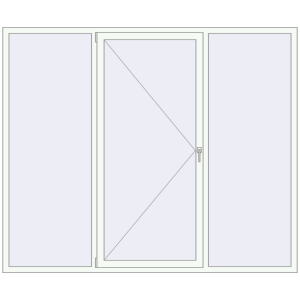 Купити Вікна 2400x2000 мм REHAU Brillant-Design Білий (RAL 9016) з двох сторін