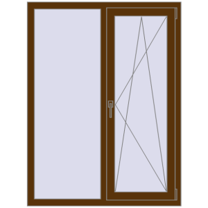 Купити Вікна 1100x1460 мм REHAU Euro 60 WALNUT з двох сторін