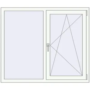 Купити Вікна 1330x1130 мм REHAU Euro 60 Білий (RAL 9016) з двох сторін