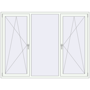 Купити Вікна 2100x1550 мм REHAU Euro 70 Білий (RAL 9016) з двох сторін