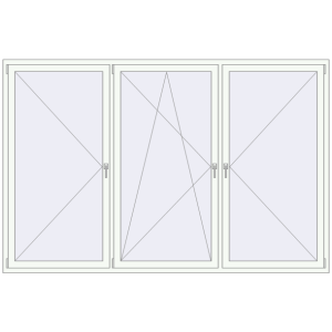 Купити Вікна 2750x1800 мм REHAU Euro 70 Білий (RAL 9016) з двох сторін