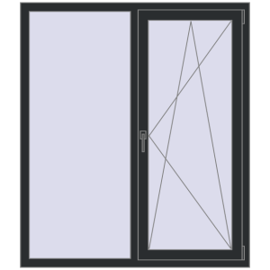 Купити Вікна 1300x1500 мм REHAU Euro 60 RAL 9017 Traffic black з двох сторін