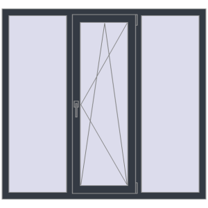 Купити Вікна 1500x1400 мм REHAU Euro 70 ANTHRACITE_GREY_STRUKTURAL з двох сторін