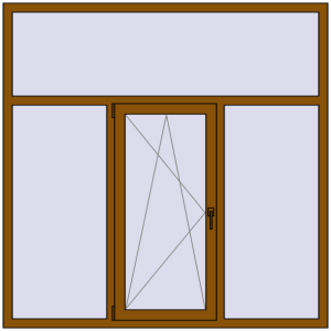 Купити Вікна 1800x1800 мм REHAU Euro 60 GOLDEN OAK з двох сторін