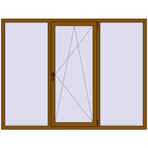 Купити Вікна 2100x1600 мм REHAU Euro 60 GOLDEN OAK з двох сторін