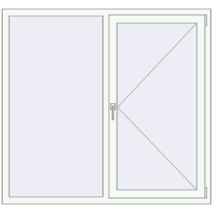 Купити Вікна 1500x1400 мм REHAU Euro 60 Білий (RAL 9016) з двох сторін