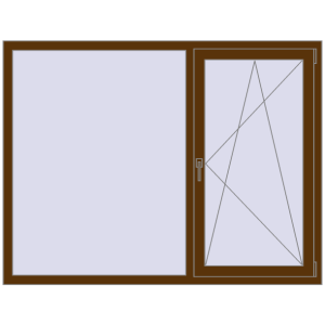 Купити Вікна 1700x1300 мм REHAU Euro 70 WALNUT з двох сторін