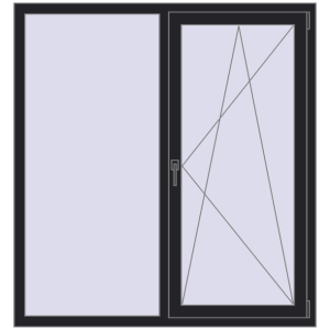 Купити Вікна 1400x1500 мм REHAU Euro 60 BLACK_ULTI-MATT з двох сторін