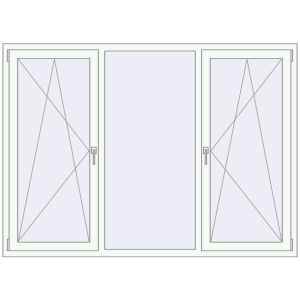 Купити Вікна 2000x1450 мм REHAU Euro 70 Білий (RAL 9016) з двох сторін