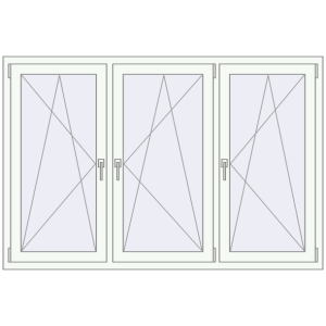 Купити Вікна 1800x1200 мм REHAU Euro 70 Білий (RAL 9016) з двох сторін