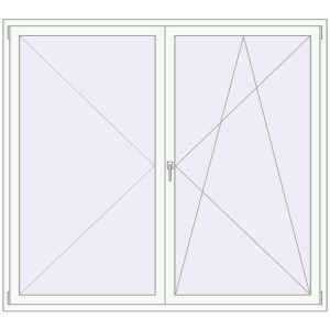 Металопластикове вікно 2000x1800 мм Одностулкове (комплектація: За замовчуванням). Вид зсередини Купити Вікна 2000x1800 мм REHAU Euro 60