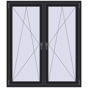 Купити Вікна 1300x1500 мм REHAU Brillant-Design BLACK_ULTI-MATT з двох сторін