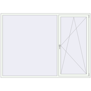 Купити Вікна 2500x1800 мм REHAU Brillant-Design Білий (RAL 9016) з двох сторін