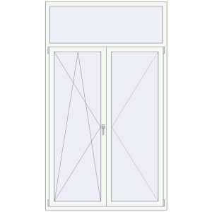 Купити Вікна 1400x2400 мм REHAU Brillant-Design Білий (RAL 9016) з двох сторін