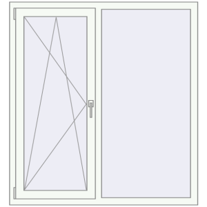 Купити Вікна 1300x1400 мм REHAU Brillant-Design Білий (RAL 9016) з двох сторін