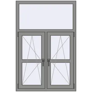 Купити Вікна 1000x1500 мм Altest Pony 375 RAL 9007 Grey aluminium з двох сторін
