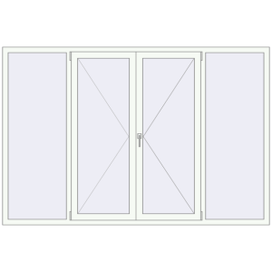 Купити Вікна 2400x1600 мм REHAU Euro 70 Білий (RAL 9016) з двох сторін