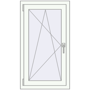 Купити Вікна 590x1050 мм REHAU Euro 60 Білий (RAL 9016) з двох сторін