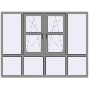 Купити Вікна 2000x1500 мм Altest Pony 375 RAL 9007 Grey aluminium з двох сторін