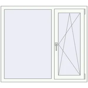 Купити Вікна 1270x1120 мм REHAU Euro 70 GOLDEN OAK ззовні