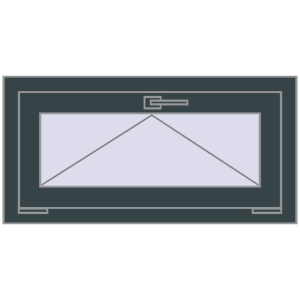 Купити Вікна 800x400 мм Altest Pony 375 RAL 7026 Granite grey з двох сторін