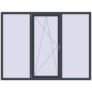 Купити Вікна 2080x1570 мм REHAU Brillant-Design ANTHRACITE_GREY_STRUKTURAL з двох сторін