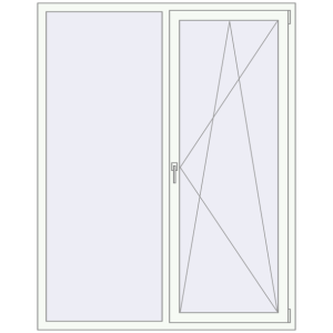 Купити Вікна 1500x1900 мм REHAU SYNEGO MD Білий (RAL 9016) з двох сторін