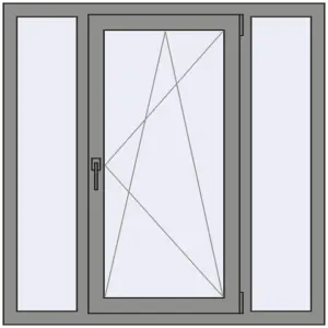 Купити Вікна 1200x1200 мм Altest Pony 375 RAL 9007 Grey aluminium з двох сторін