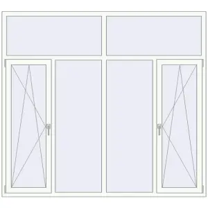 Купити Вікна 2200x2000 мм Altest Pony 375 RAL 9016 Traffic white з двох сторін