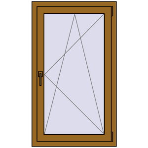 Купити Вікна 700x1200 мм REHAU Euro 70 LIGHT_OAK з двох сторін