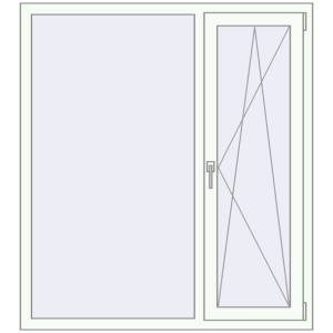 Купити Вікна 1300x1450 мм REHAU Euro 70 Білий (RAL 9016) з двох сторін