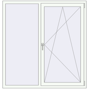 Купити Вікна 1460x1520 мм REHAU Brillant-Design Білий (RAL 9016) з двох сторін