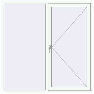 Купити Вікна 1490x1529 мм REHAU Euro 70 Білий (RAL 9016) з двох сторін