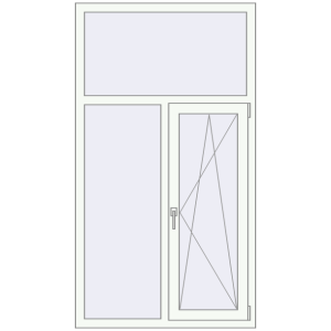 Купити Вікна 1000x1800 мм REHAU Brillant-Design Білий (RAL 9016) з двох сторін