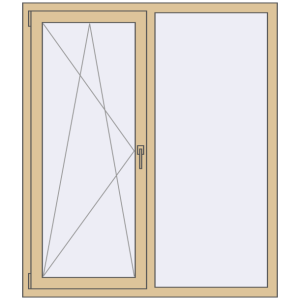 Купити Вікна 1300x1500 мм REHAU Brillant-Design RAL 1014 Ivory з двох сторін
