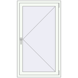 Металопластикове вікно 800x1400 мм Одностулкове (комплектація: Оптимальна). Вид зсередини Купити Вікна 800x1400 мм REHAU Brillant-Design