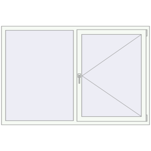 Купити Вікна 1800x1200 мм REHAU Brillant-Design Білий (RAL 9016) з двох сторін