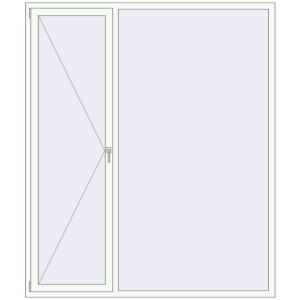 Купити Вікна 1950x2300 мм REHAU Euro 70 Білий (RAL 9016) з двох сторін