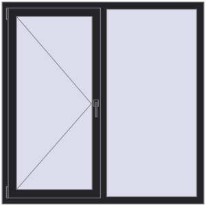 Купити Вікна 1400x1400 мм REHAU Euro 60 BLACK_ULTI-MATT з двох сторін