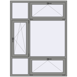 Купити Вікна 1500x2000 мм Altest Pony 375 RAL 9007 Grey aluminium з двох сторін