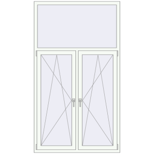 Купити Вікна 1250x2200 мм REHAU SYNEGO MD Білий (RAL 9016) з двох сторін