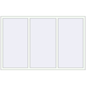 Металопластикове вікно 2050x1300 мм Тристулкове (комплектація: Оптимальна). Вид зсередини Купити Вікна 2050x1300 мм REHAU Euro 60 Білий (RAL 9016) з двох сторін