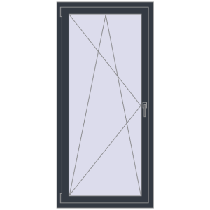 Купити Вікна 800x1700 мм REHAU Euro 70 ANTHRACITE_GREY_STRUKTURAL з двох сторін