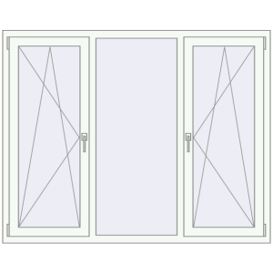 Купити Вікна 1700x1350 мм REHAU Euro 70 Білий (RAL 9016) з двох сторін