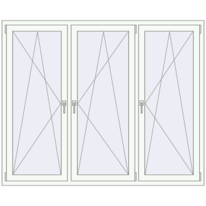 Купити Вікна 1900x1550 мм REHAU Euro 70 Білий (RAL 9016) з двох сторін