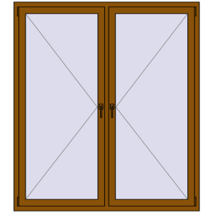 Купити Вікна 1600x1800 мм REHAU Euro 70 GOLDEN OAK з двох сторін