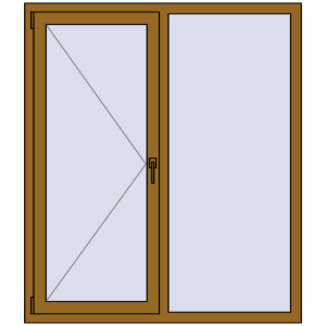 Купити Вікна 1300x1500 мм REHAU Euro 70 LIGHT_OAK з двох сторін
