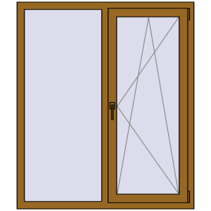 Купити Вікна 1200x1400 мм REHAU Euro 60 LIGHT_OAK з двох сторін